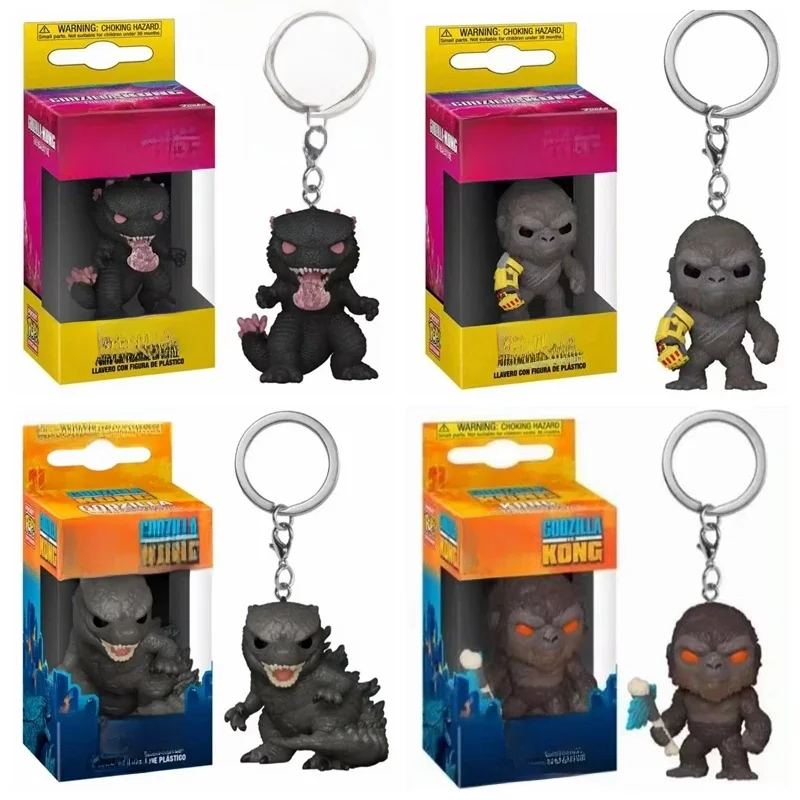 Porte-clés de poche FUNKO, films le nouvel Empire Godzilla VS. Kong, figurine en vinyle, jouets avec boîte, cadeaux, nouvelle collection 2024