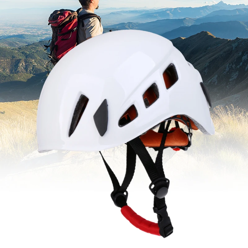 Universal Professional Safety Helmet Lightweight & Adjustable Head Protection for Rock Climbing Caving Rappelling Rescue Work