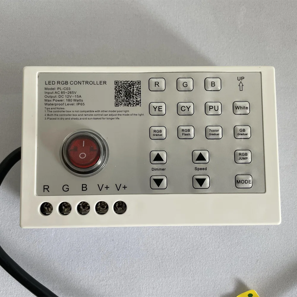 

Контроллер RGB постоянного тока 12 В 180 Вт с Bluetooth и пультом дистанционного управления для освещения RGB