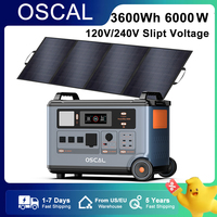 Oscal Blackview Power Station 3600Wh Pure Sine Wave 120V/240V Dual Voltage 6000W Energy Storage Campervan With 400W Solar Panels