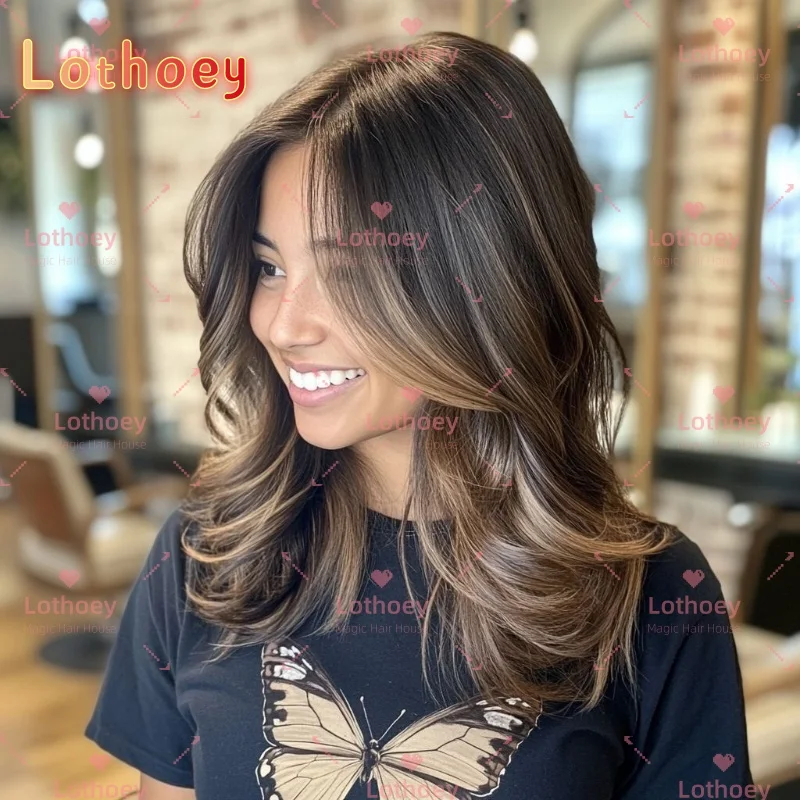 Peluca humana teñida con pelo ondulado y rizado, color marrón chocolate, brillo natural, temperamento suave, adecuada para la vida diaria de las mujeres