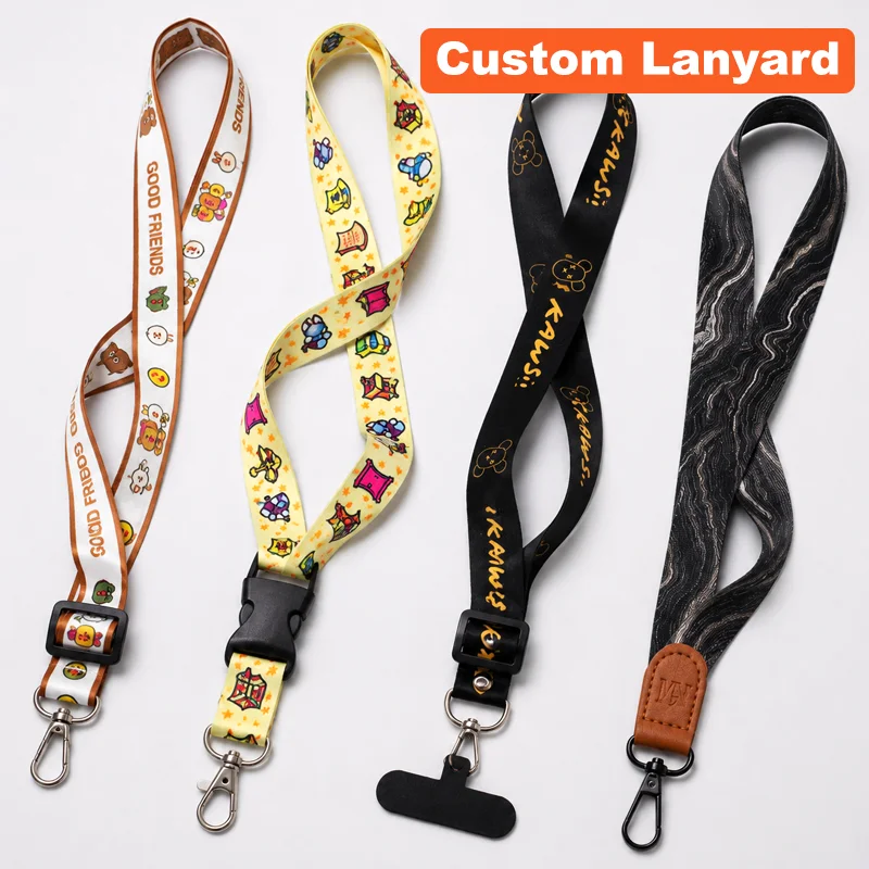 

Personalized Custom Lanyard, Factory Printed Polyester Lanyard, Cartoon Neck Strap with Detachable Buckle for Exhibition Use