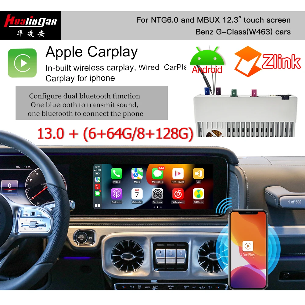 Hualingan Wireless CarPlay adapter for Mercedes 10.25 