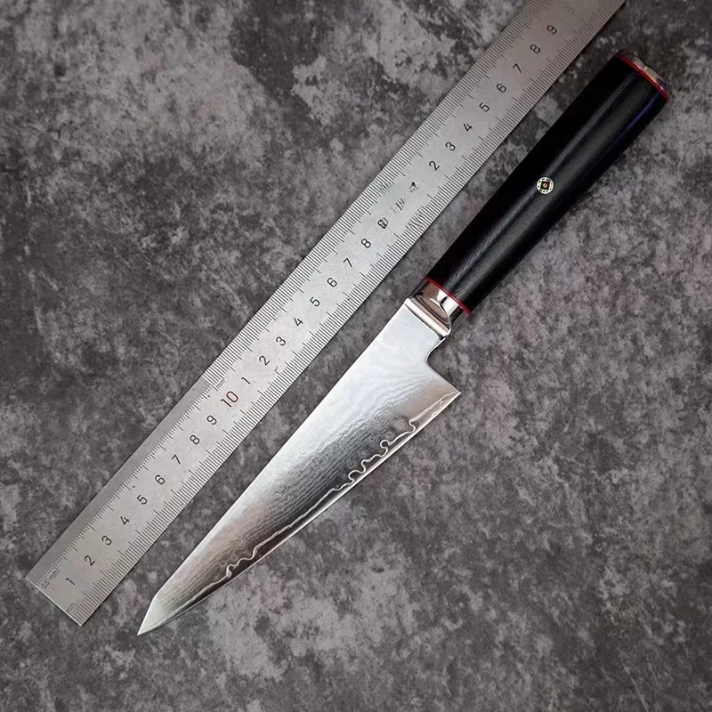 6 Cal nóż introligatorski 73 warstwy ostrze ze stali damasceńskiej G10 uchwyt ostry tasak szefa kuchni Paring Kiritsuke noże kuchenne narzędzia do gotowania — zdjęcie 2