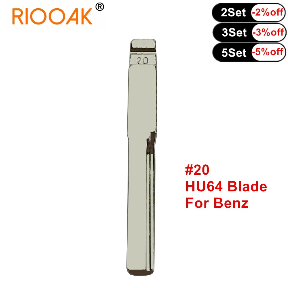 

10 шт./лот #20 HU64 металлическая заготовка для ключа для Mercedes Benz C E Series сменный Автомобильный складной ключ
