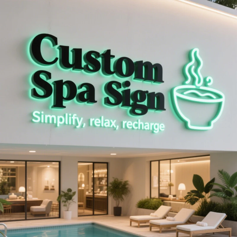 Custom Backlit Business Sign Metal Letters Outdoor Illuminated Sign 3D Acrylic Logo Sign Company Logo Outdoor Shop Store Lighted