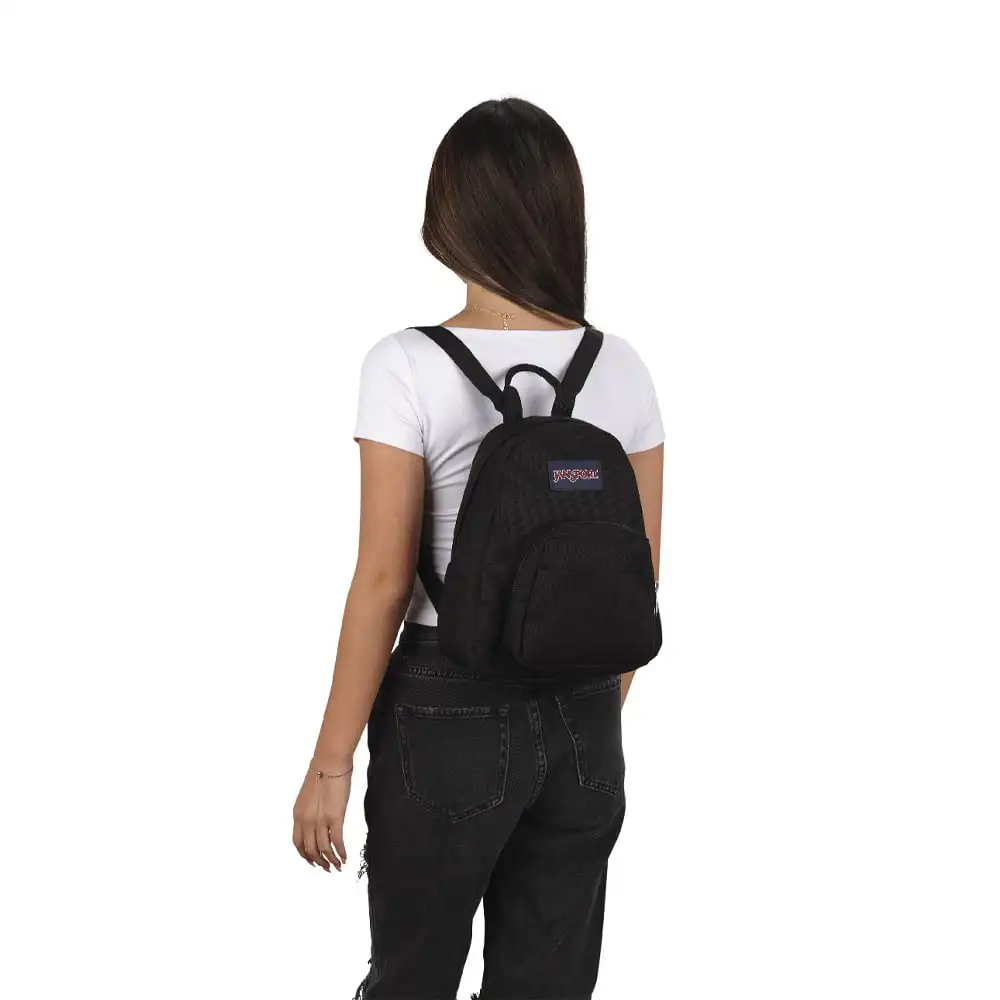 Jansport Small Half Print Black Backpack for Women