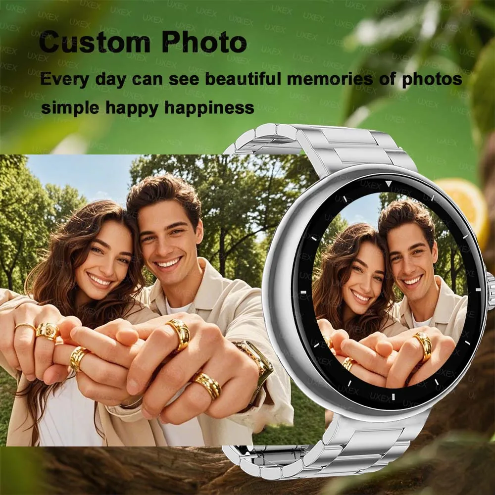هدية مفاجأة جديدة ساعة ذكية رجل 1.5 بوصة HD شاشة كاملة ثلاثية الأبعاد UI مكالمة لاسلكية الصحة المقتفي صور مخصصة الساعات الذكية السيدات 2025