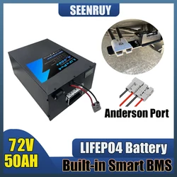 72V 50AH Lifepo4 Battery Pack with Charger smart BMS perfect for Sightseeing Vehicle Solar Energy Storage System Robot Golf Cart