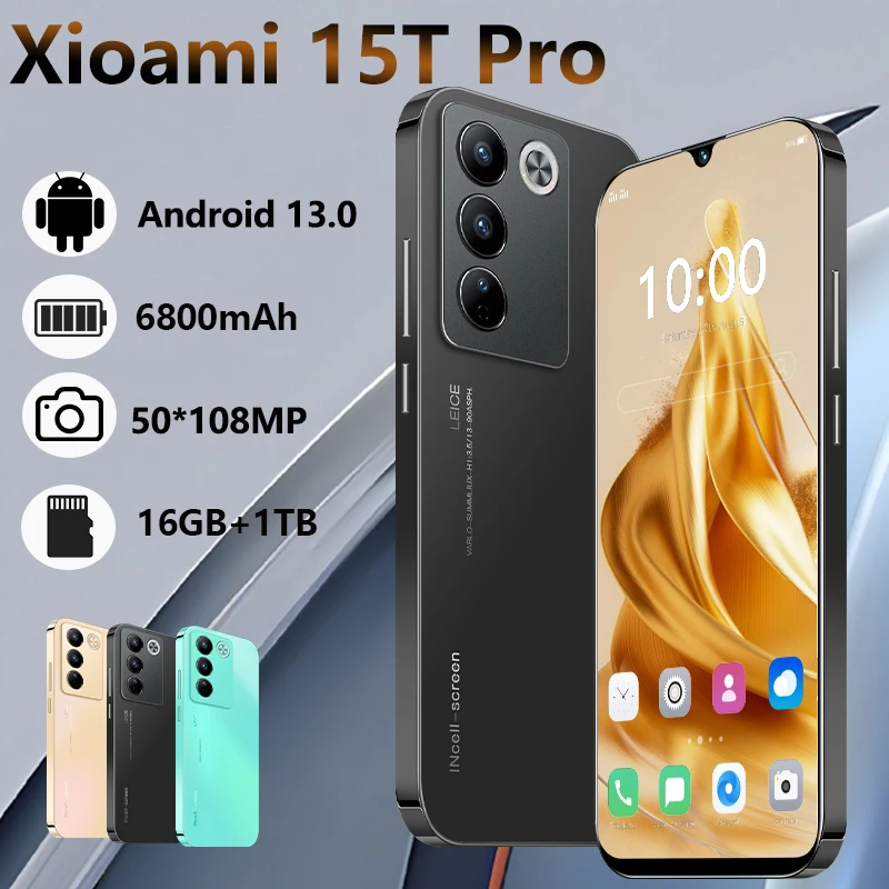 

2025 New Xioami 15T Pro 7.3HD Global Edition Original Smart Dual Card 7800mAh Battery Facial Recognition Function