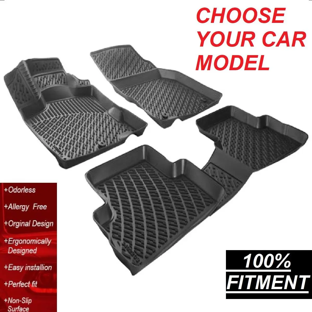 

For Citroen C1 C3 C4 C5 Car Waterproof Non-slip Floor Mat Fully Surrounded Protector Car Accessories Rubber Luxury TPE Material