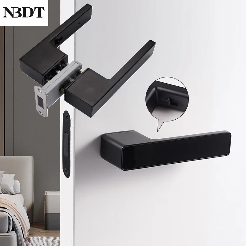 1Pc Zinc Aluminum Concise Eco Door Handleset With Magnet Latch