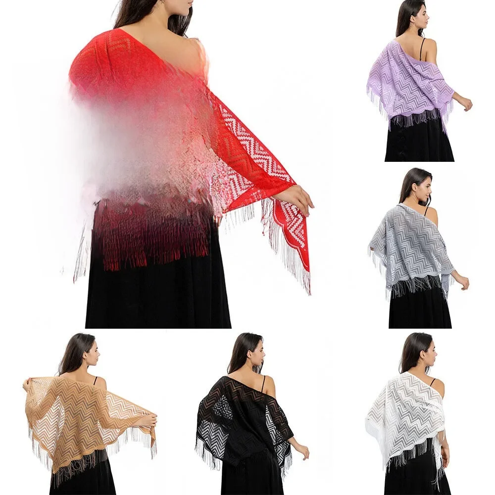 Châle en dentelle triangle pour dames, écharpe, cape, enveloppes, document pur, fête de mariage, robes de soirée, mode