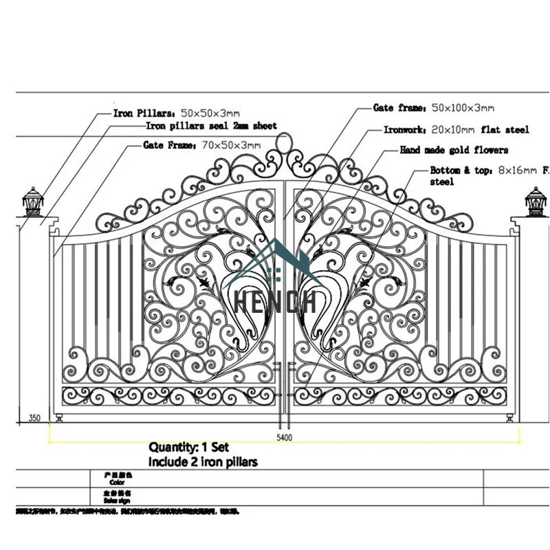 Steel Garden Fence Driveway Wrought Iron Gates Design For Home China Manufacturers Suppliers