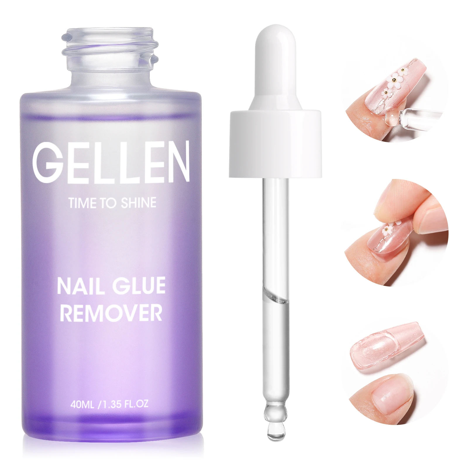 Removedor de Pegamento para Uñas de 40 ml, para Uñas Postizas, Sin Acetona, Solución Suave para el Cuidado de las Uñas, Suministros para Manicura