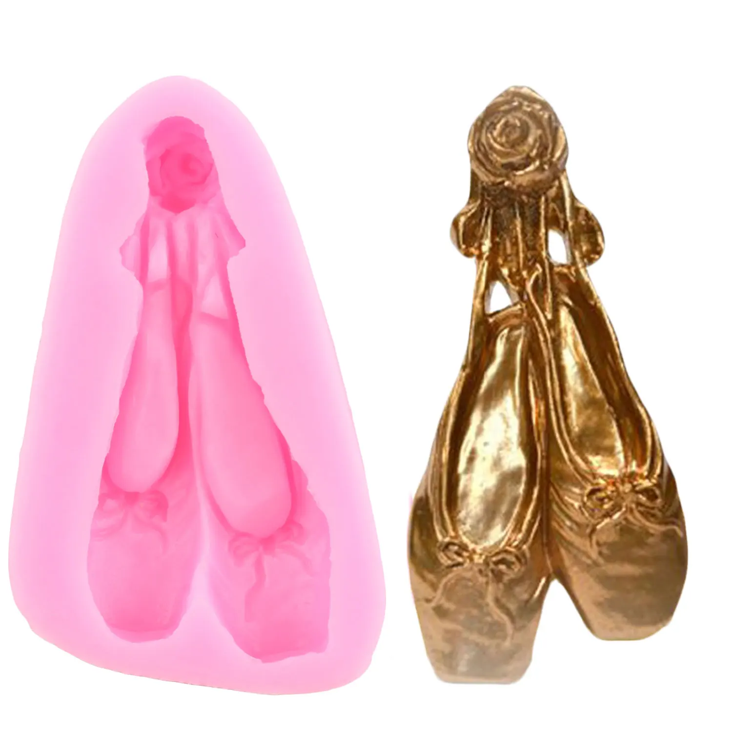 Ballet Shoes Silicone Mold Wide Ice Skates Fondant Molds Cake Decorating Tools Cupcake Candy Clay Chocolate Gumpaste Mould