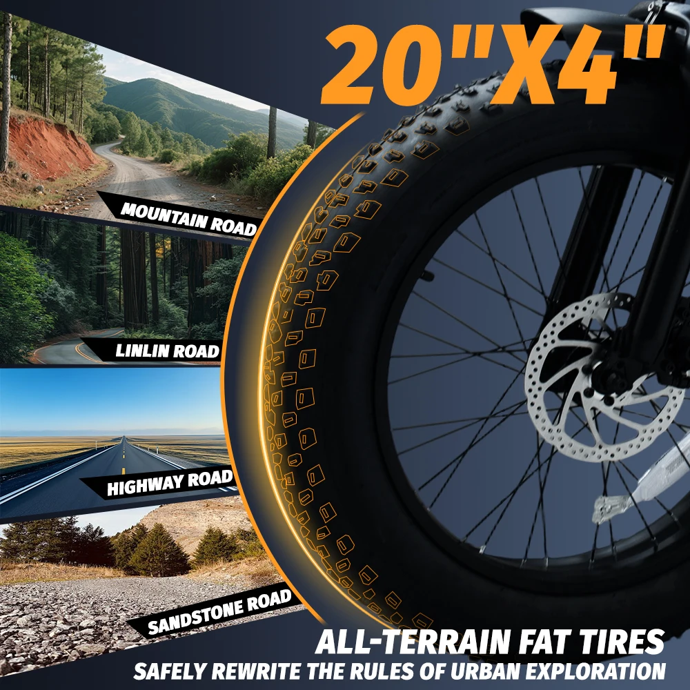 DEEPOWER V8 دراجة كهربائية 1000 واط 48 فولت 20 أمبير بطارية قابلة للإزالة دراجة كهربائية 20 بوصة على الطرق الوعرة جميع التضاريس الكبار Ebike #4