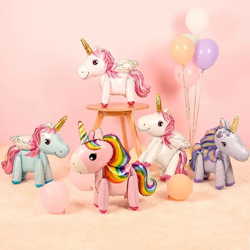 Regenboog Eenhoorn Paard Ballonnen Folieballonnen voor Kinderen Meisjes Verjaardagsfeestje Babyshower Decoraties Gelukkige Verjaardag Globos Cadeau - afbeelding 2