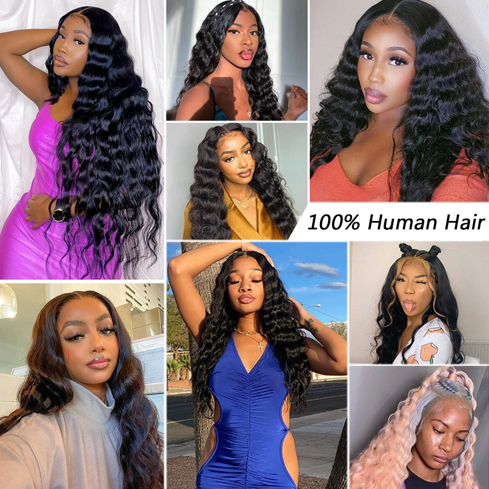 250% 13x6 Loose Deep Wave Lace Frontal Wig For Women 13x4 Hd Lace Curly Lace Front Human Hair Brazilian Wigs On Sale 30 34 Inch