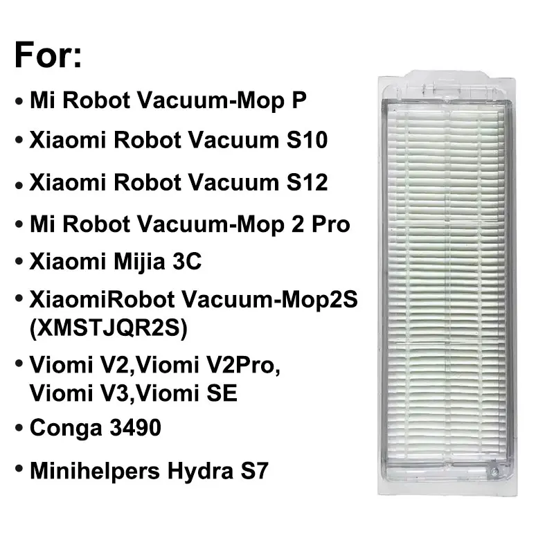 Hepa Filter For Xiaomi S10 Mijia 3C Mi Robot Vacuum Mop-P/Mop 2S /2 Pro STYTJ02YM / XMSTJQR2S Robot Cleaner Accessories