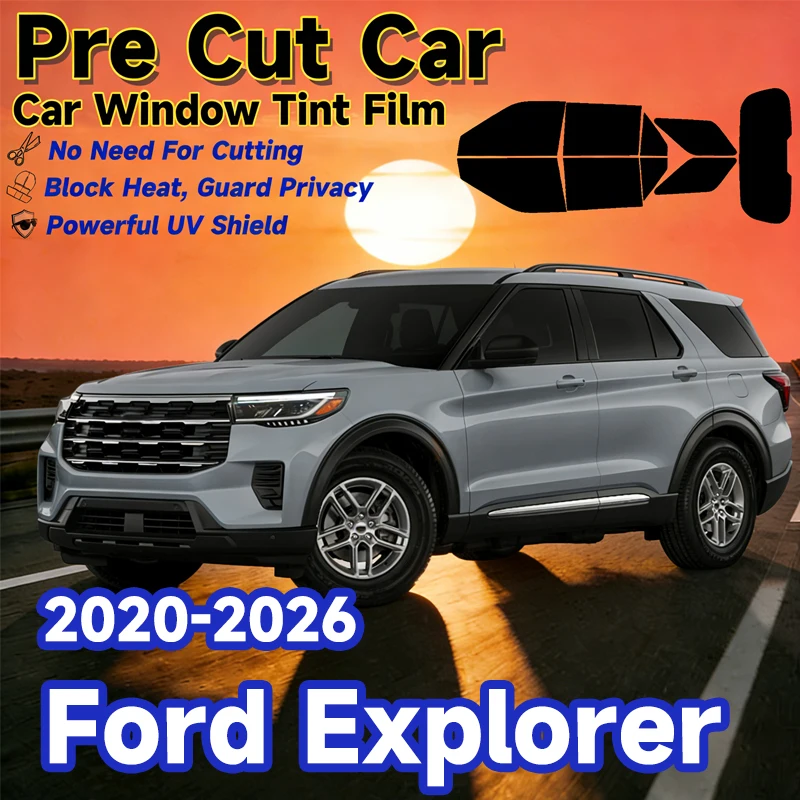 

Precut Window Tint Car for Ford Explorer 2020-2026 Sun Uv-Ir Blocking Heat & Glare 2Ply Window Protector Privacy Films Shade