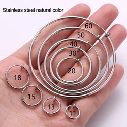 UNNAIER 1 Pair Fake Ear Piercing Stainless Steel Earrings For Men Ear Cuff Fake Earring Clip Woman Without Hole Fake Hoops