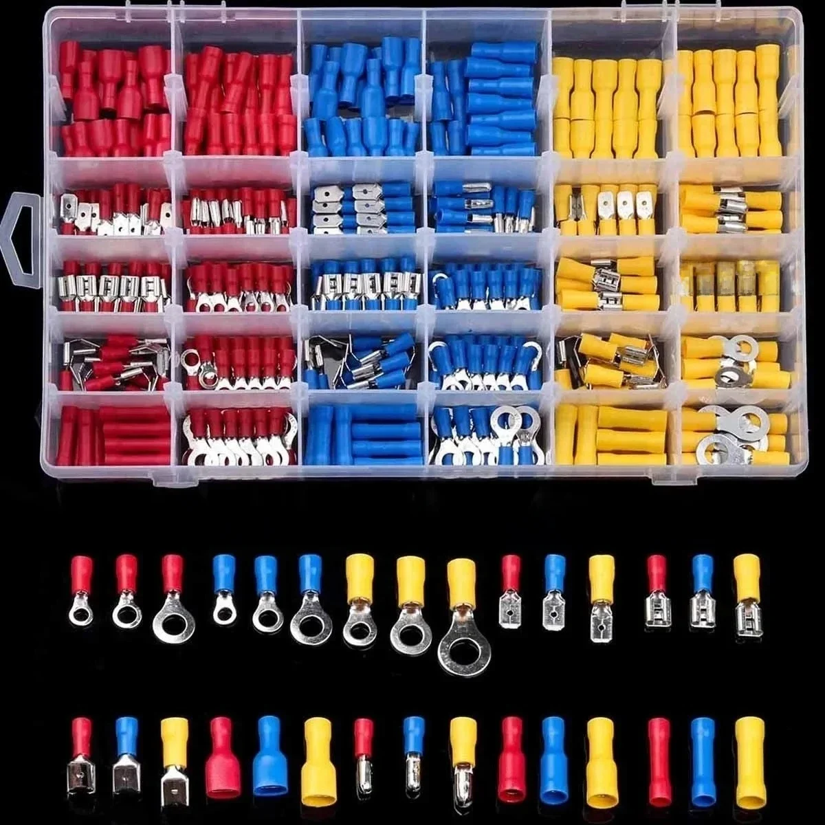 Isolados Kit Conector Masculino e Feminino Fio, Terminais Crimp, Crimp Fria, Assorted Spade, 102