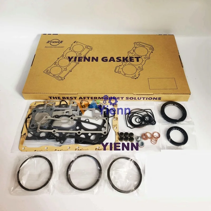 3CD1 3CD1T Overhaul  Full Gasket Kit With Piston Ring Set For Isuzu Diesel Engine Parts