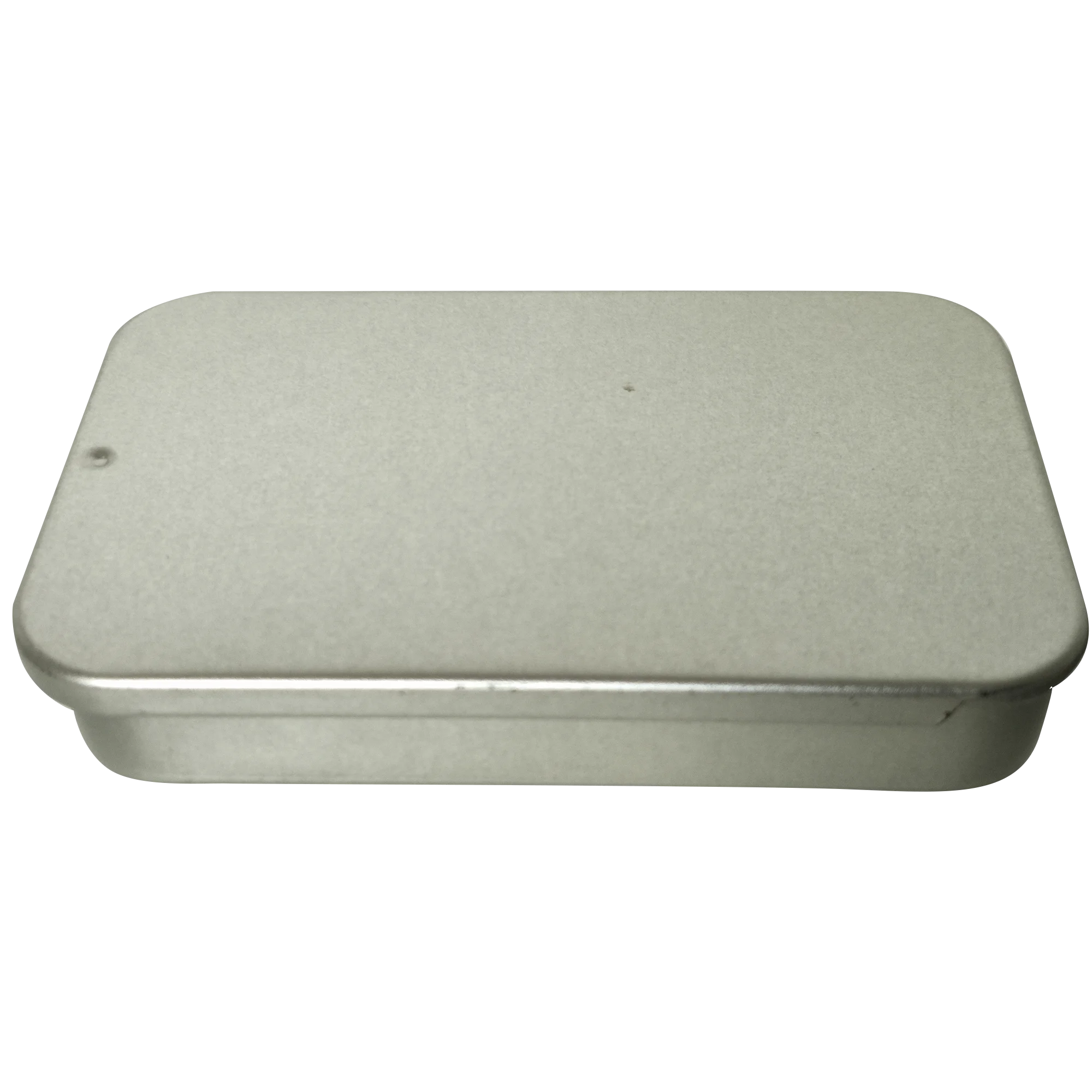 Pack of 50 Silver Rectangular Tin Box with Sliding Lid / 80(L) x 50(W) x 15(H) mm