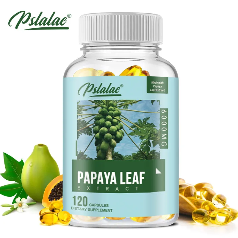 Papaya Leaf Extract - Supports Platelets, Bone Marrow and Spleen, Improves Immunity and Improves Digestion - 120 Capsules