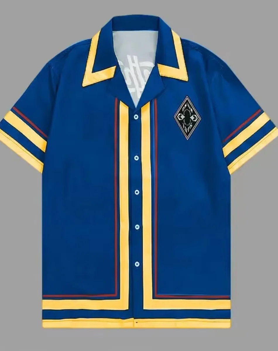 새로운 남성 반팔 셔츠 패션 셔츠 하와이 캐주얼 컴포트 휴가 여행 오버 사이즈 남성상의