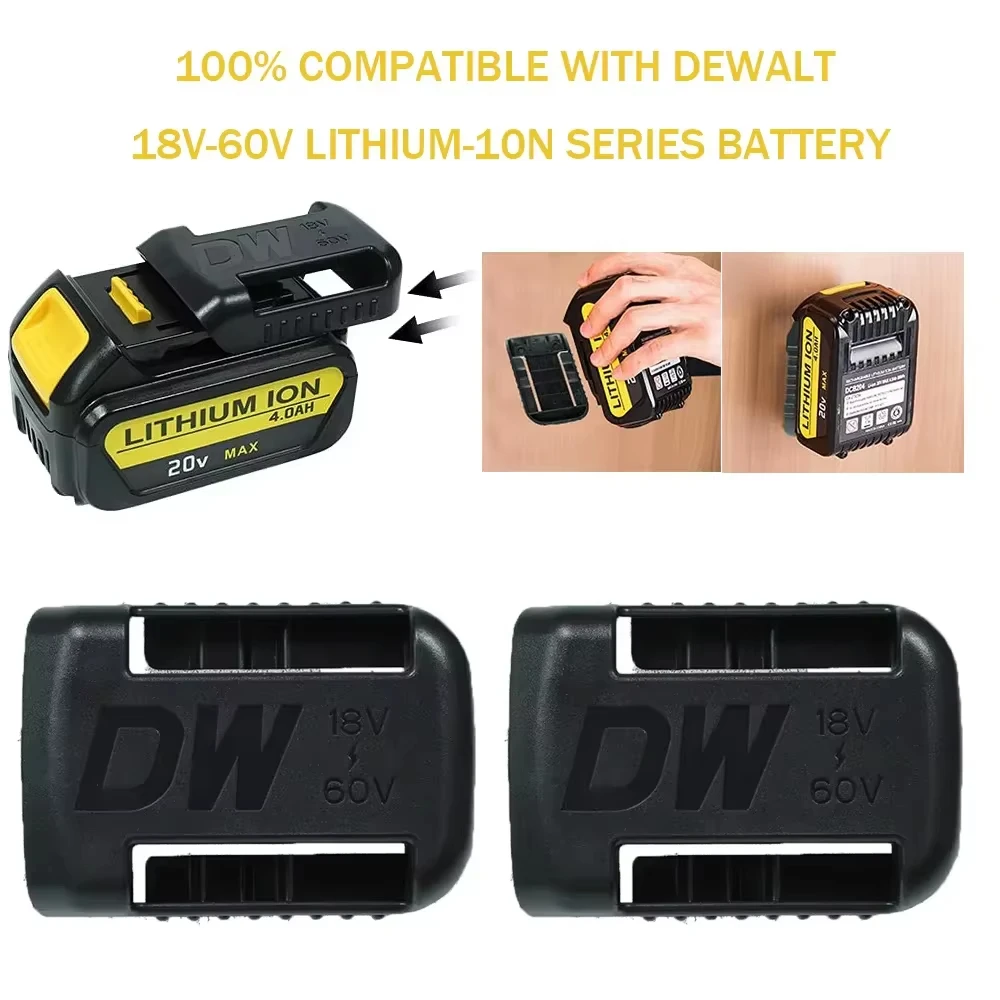 Per Dewalt 18V 20V 60V Supporto batteria Supporti di stoccaggio a parete Stander Mount Display Hanger Dock Batteria Fibbia per cintura