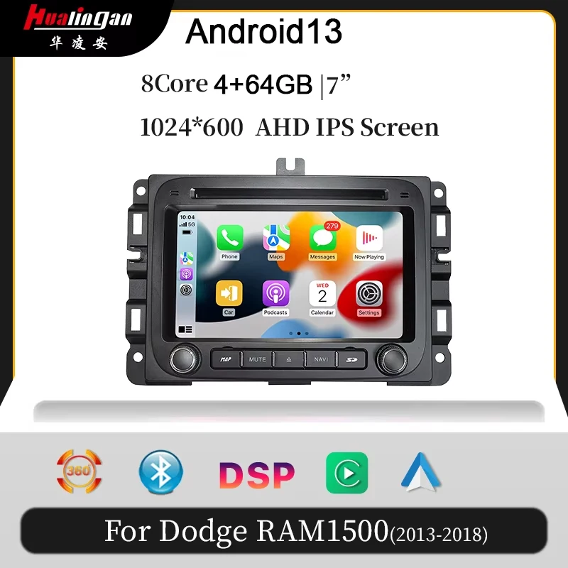 

Car Radio Android 13 For Dodge Ram 1500 2500 3500 2013 - 2019 Multimedia Video Player Gps Navigation stereo GPS 1din Dvd Wifi