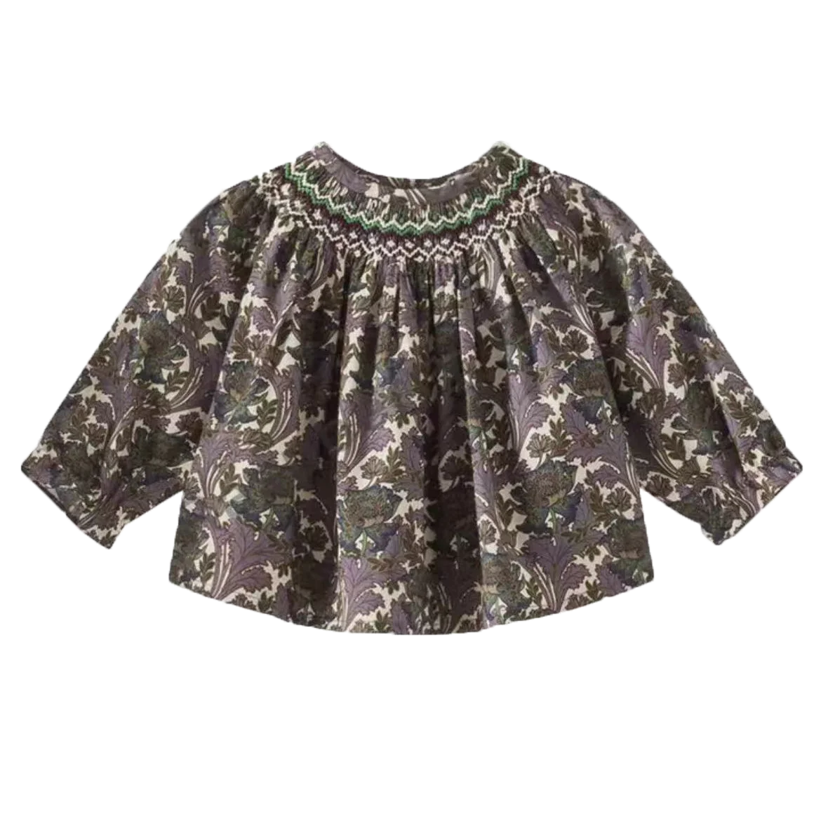 Girls Blouse Dress For Fall BP Cherry Brand Liberty Mauve Gray Floral 2021 New