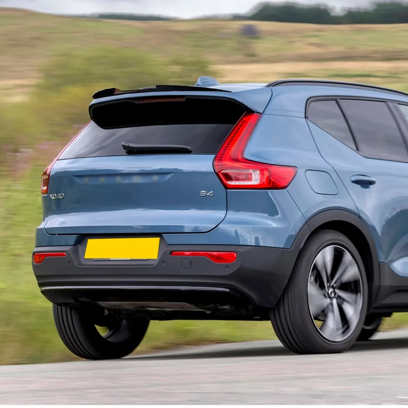 2Pcs 99cm Car Rear Roof Spoiler For Volvo Accessories XC40 Hatchback 2019+ Trunk Lid Wing ABS Gloss Black