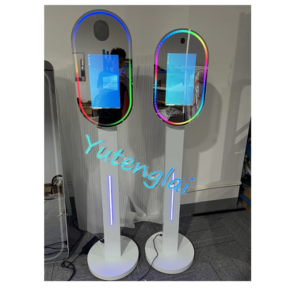 13.3-Inch Selfie Photo Booth With Touch Screen Machine Wedding Ring Light Portable Photobooth Magic Mirror Photo Booths