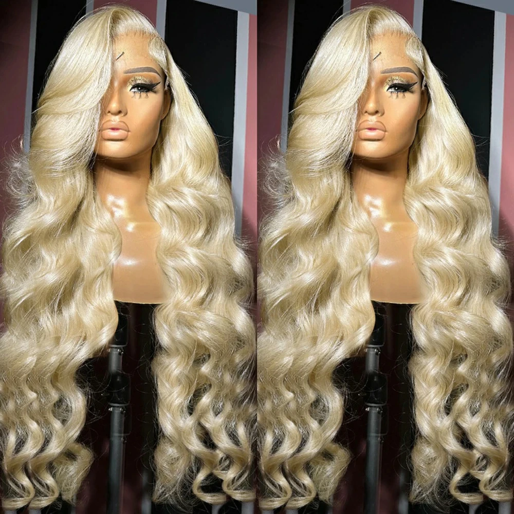 Wigirl 40 inch Body Wave  Honey Blonde 13x4 Lace Frontal Human Hair Wigs 250% Remy 613 Colored 13x6 Lace Frontal Wig For Women