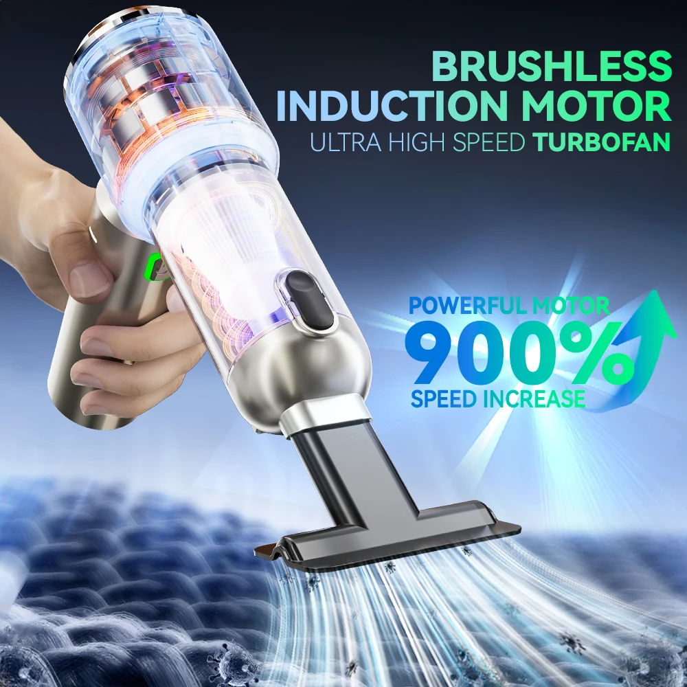 SZUK 18000PA Wireless Car Vacuum Cleaner Strong Suction Handheld Cleaner Cleaning Machine Powerful Mini Portable Vacuum Cleaner