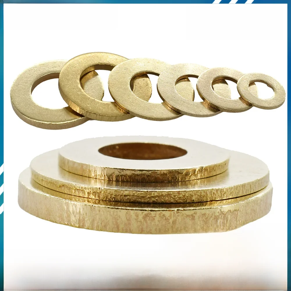 Rondelles plates en laiton massif joint torique entretoises en métal plaine M2 M2.5 M3 M4 M5 M6 M8 M10 M12 M14 M16 M18 M20 rondelles d'étanchéité