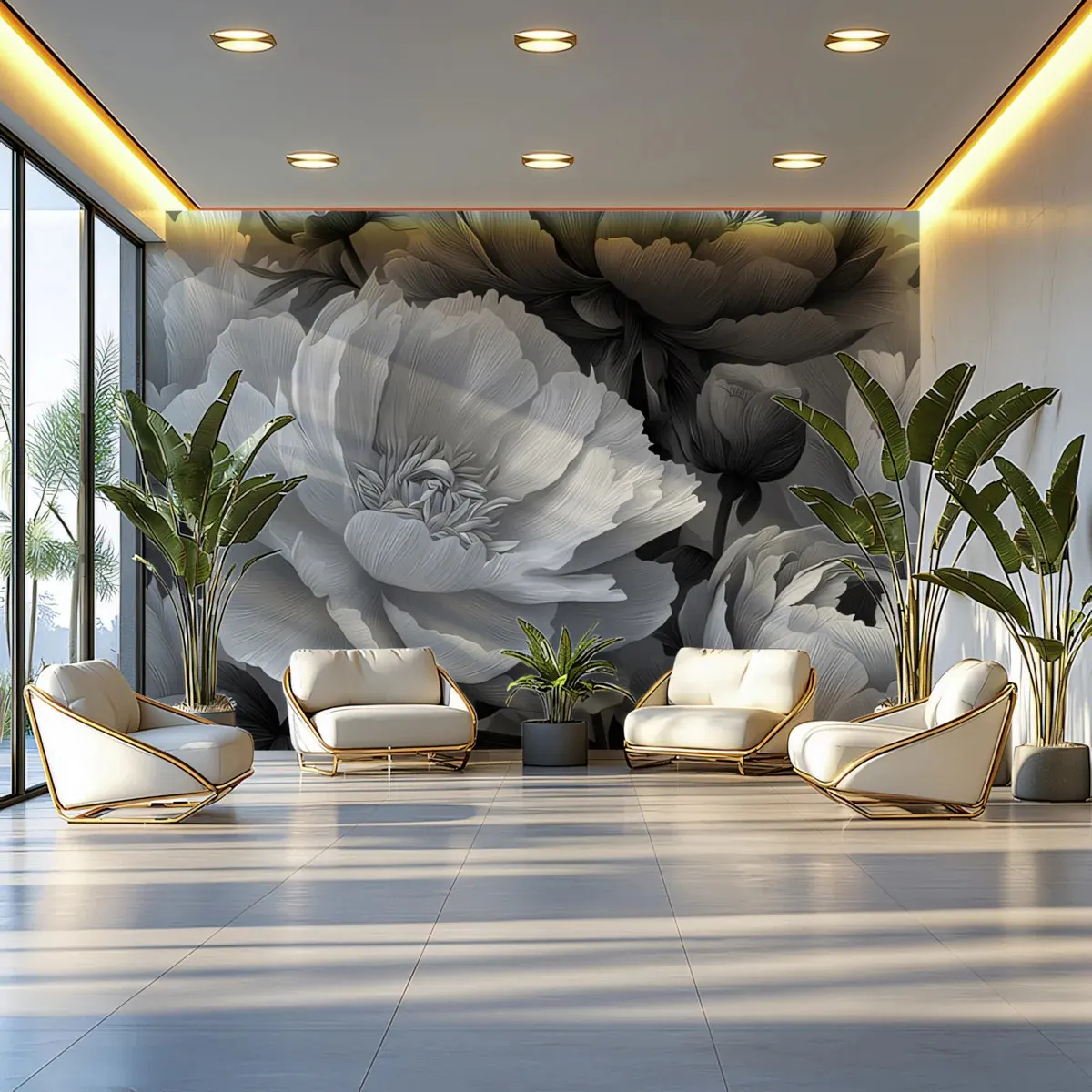Floral Wallpaper Wall Decor Waterproof for Baby Room