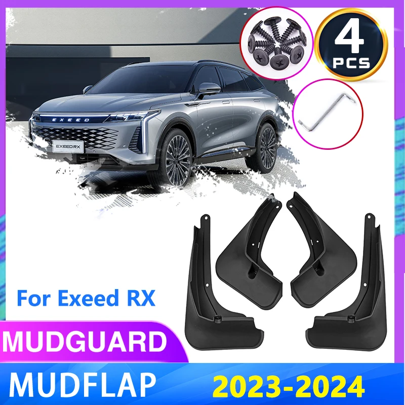 

4x MudFlaps For Exeed RX Yaoguang Omoda C9 2023 2024 Front Rear Mudguards Fender Protector New Upgrade Splash Guards Accessories