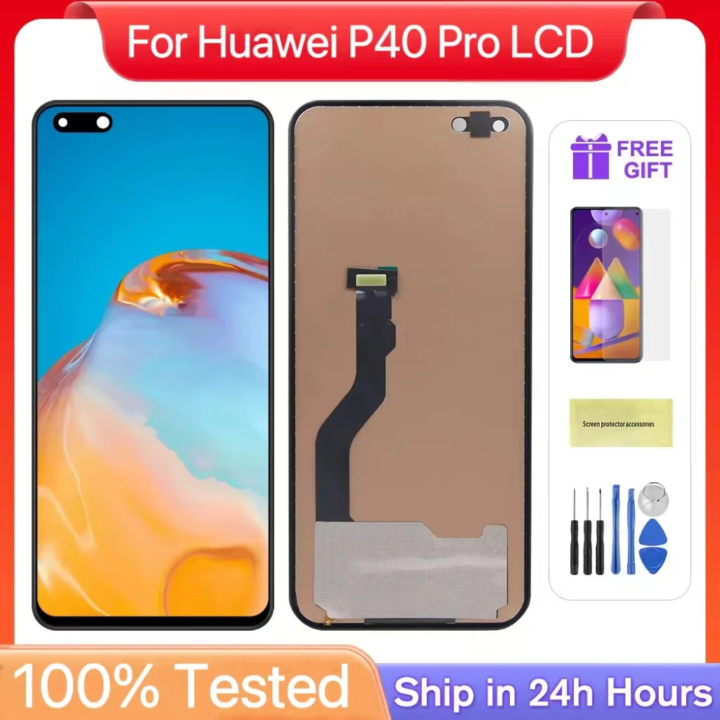 

NEW For HUAWEI 6.58''P40 Pro Tested P40Pro LCD ELS-NX9 ELS-N04 AN00 TN00 LCD Display Touch Screen Digitizer Assembly Replacement