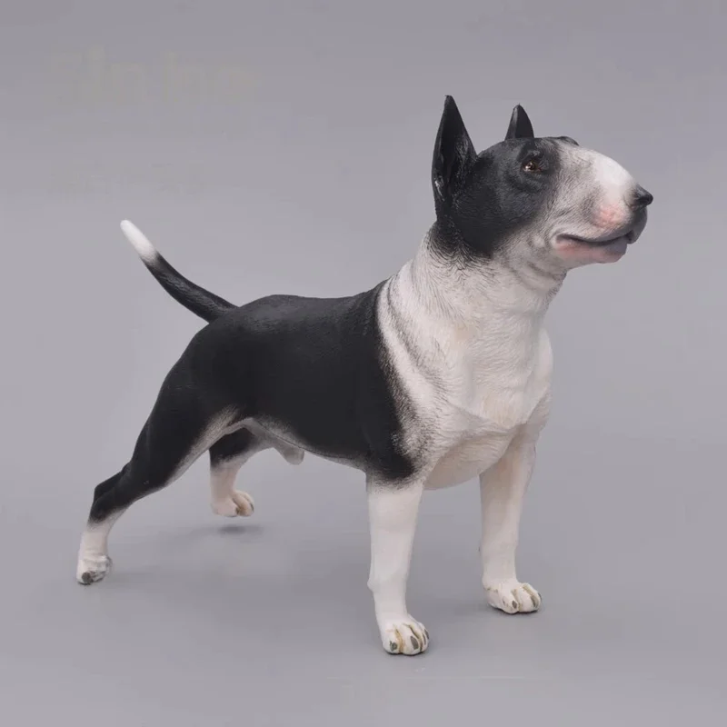 Symulacja Bull Terrier model zwierzęcy pies dekoracja domu szczeniak ozdoba na biurko — zdjęcie 2