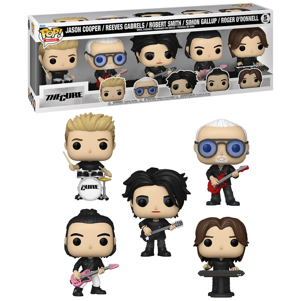 FUNKO POP! THE CURE - PACK OF 5: JASON COOPER, REEVES GABRELS, ROBERT SMITH, SIMON GALLUP & ROGER O'DONNELL, 59390, original, toy, gifts, collector, figures, store, with box, new, official license