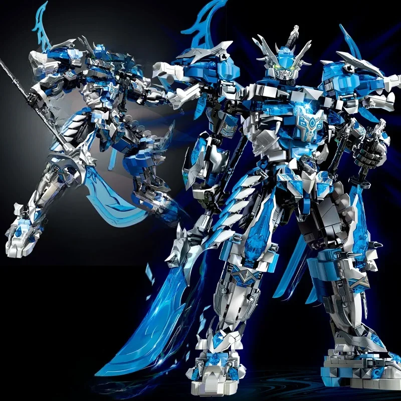 2024 nieuwe ijsverzegelde Qinglong Mecha Shanhaijing robot 62039 Gemonteerde bouwstenen kinderen voordeel intelligentie speelgoed cadeau - afbeelding 2