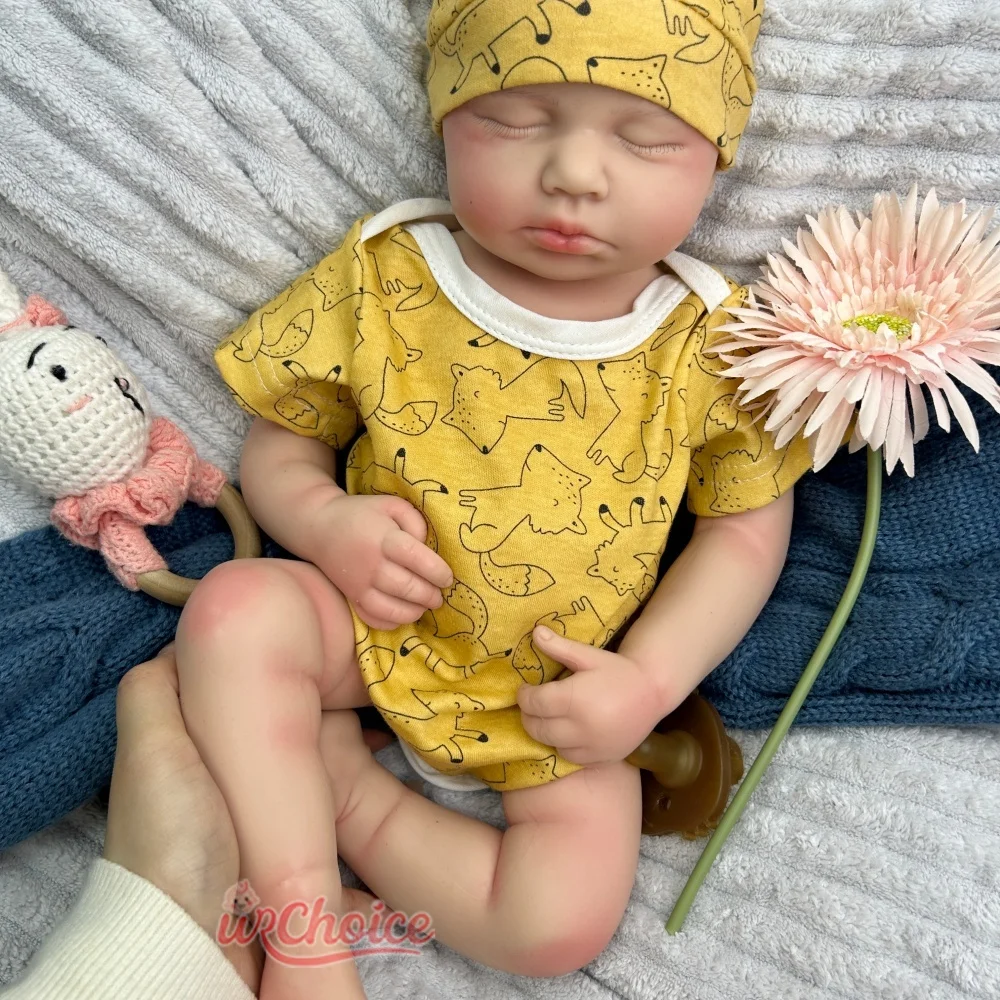 

Realistic 50cm/20" Silicone Reborn Baby Lovely Doll Lifelike Weighted Soft Newborn Girl/Boy Doll Perfect Christmas Birthday Gift