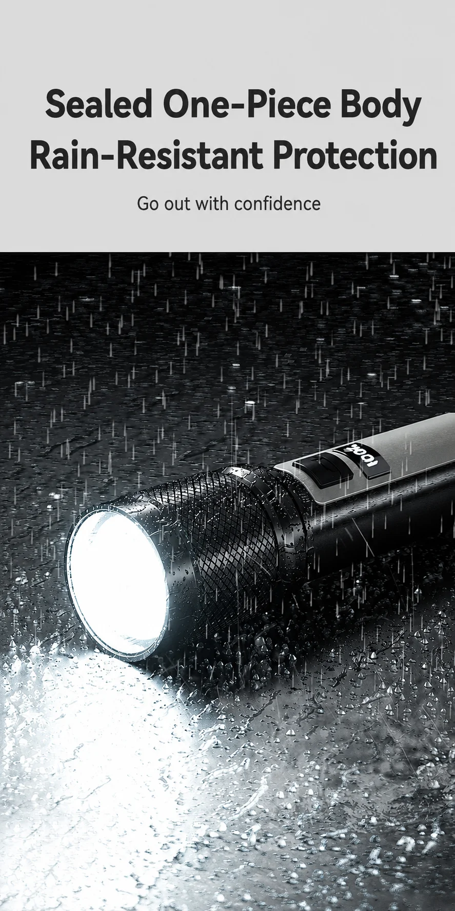 WARSUN ID7 Rechargeable Zoomable LED Flashlight Long Range Alloy Torch for Outdoor Camping Night Walking