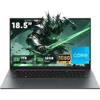 18.5' FHD Laptop Computer, 16GB RAM 1TB SSD, Dual-Core M3-8100Y up to 3.4GHz, HDMI, RJ45, Large Screen Notebook for Student, Home Business, Multitasking & Entertainment