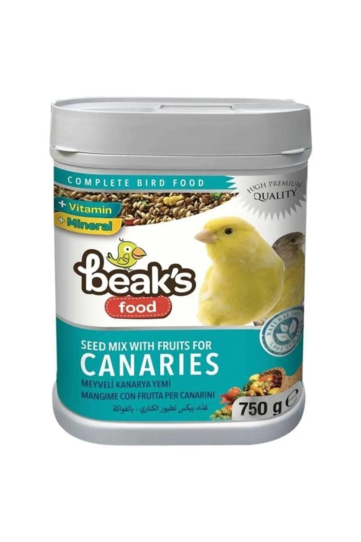 

Beaks Quality Natural Delicious Fresh Fruity Mixed Canary Food 750 gr