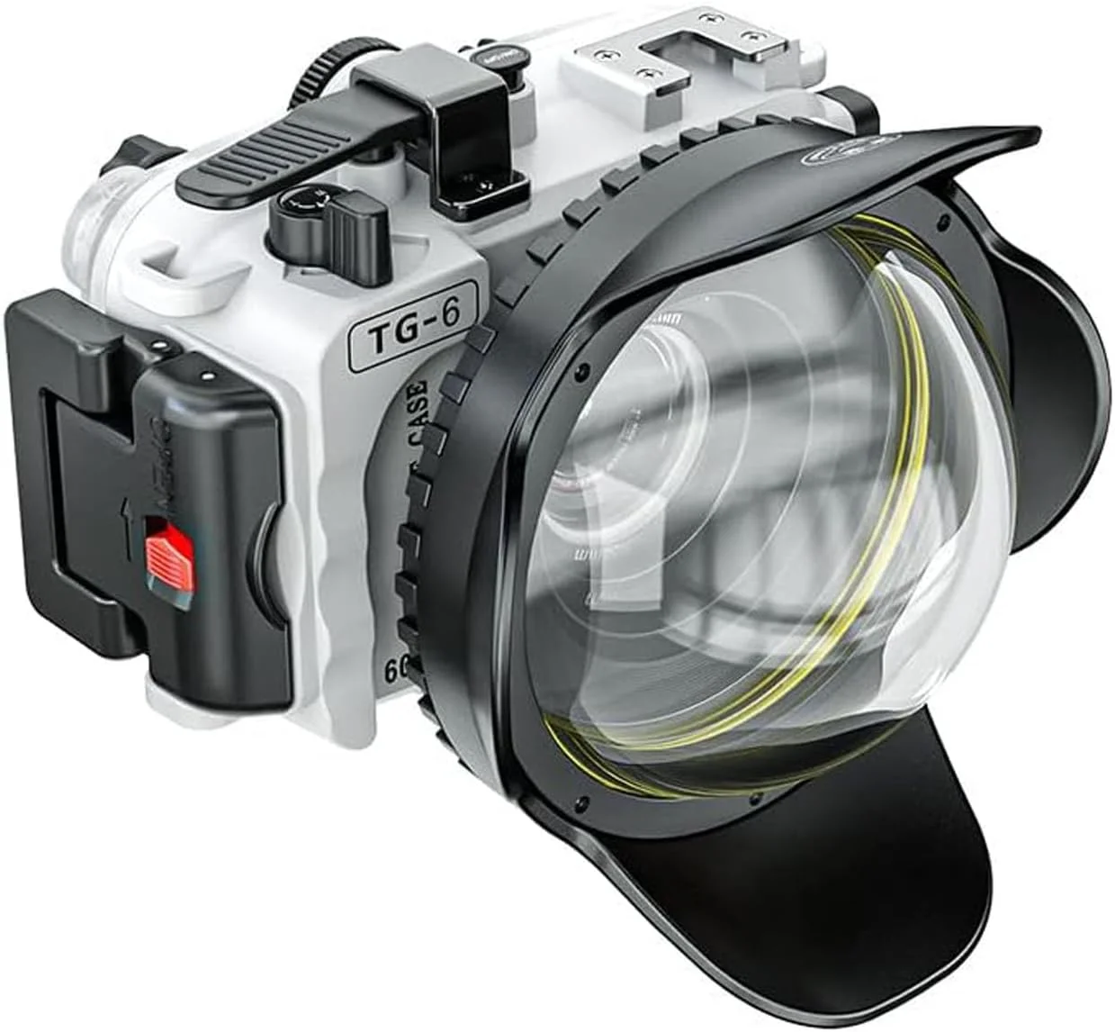 

Водонепроницаемый бокс для подводной камеры Olympus TG-6 (60 м/195 футов) с красным фильтром 67 мм и купольным портом